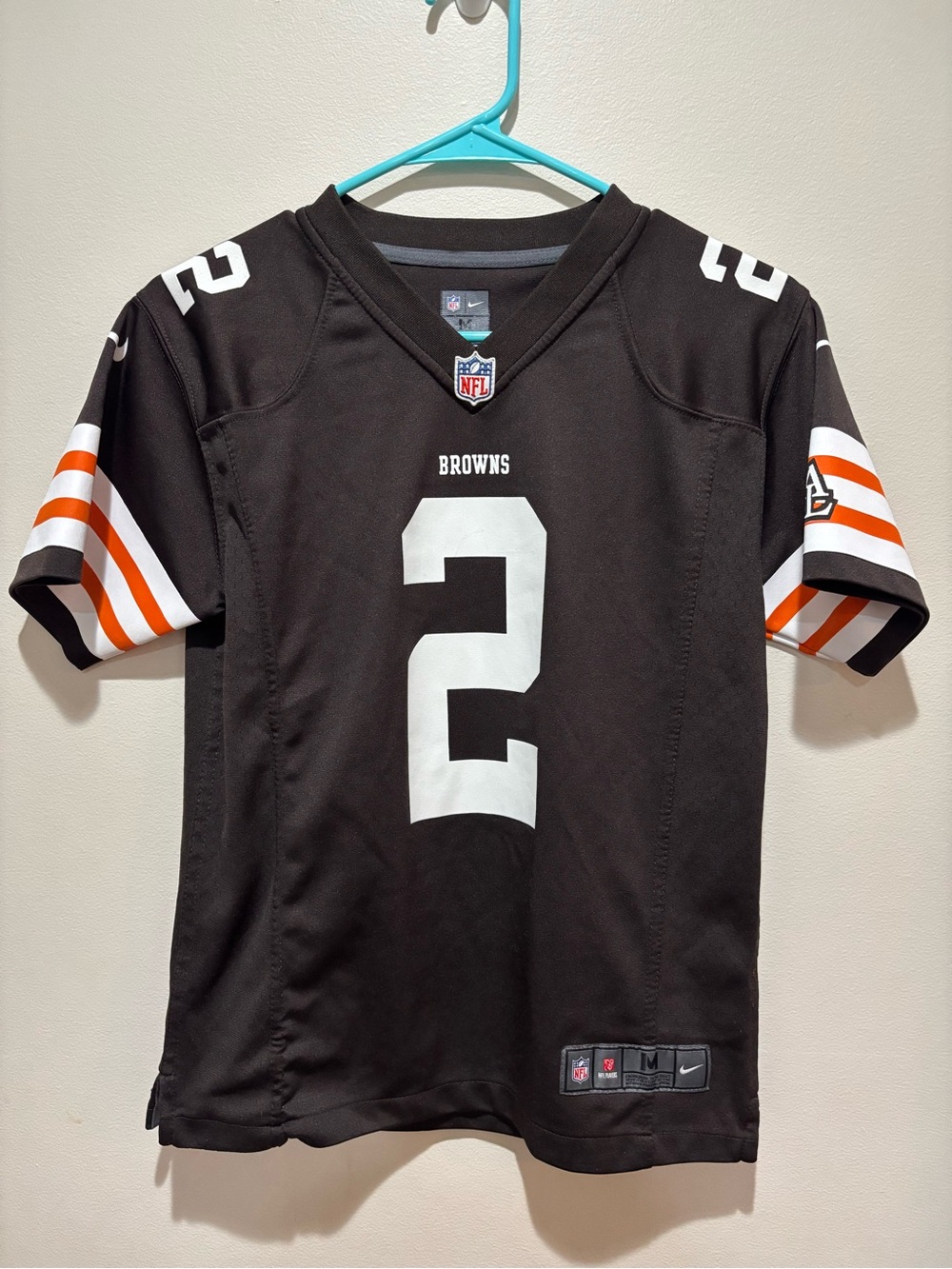 Nike NFL Cleveland Browns Johnny Manziel #2 Football Jersey Youth Medium